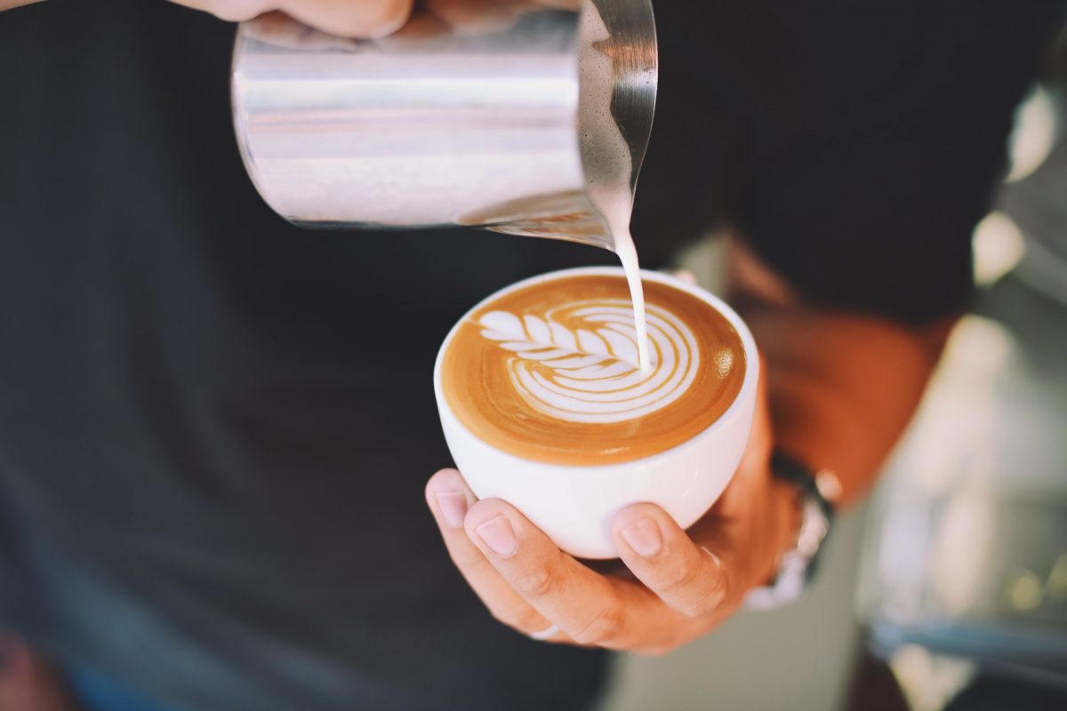 Espresso Iced Latte with Fruits and Barley